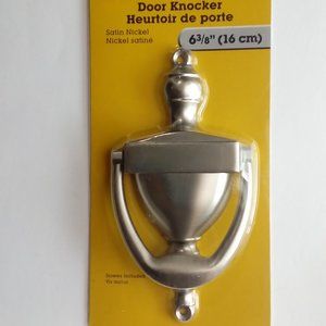 Vintage Style Door Knocker Satin Nickel 16 cm